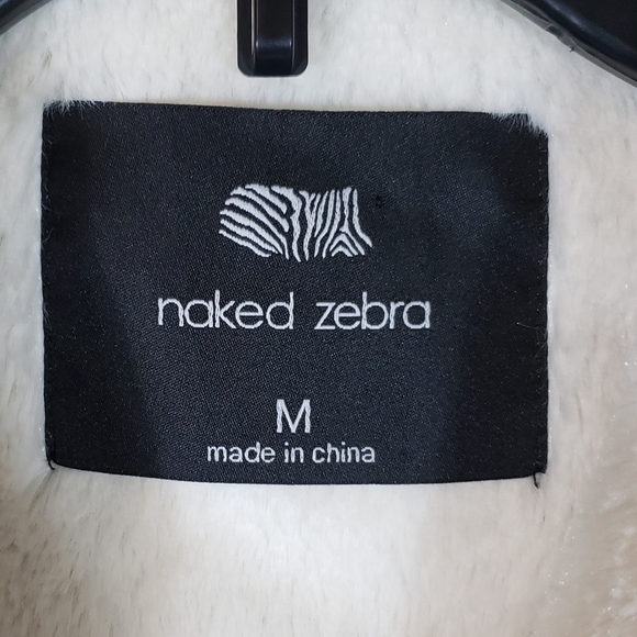 Naked Zebra Brown Faux Suede Vest Size Medium - Picture 6 of 6